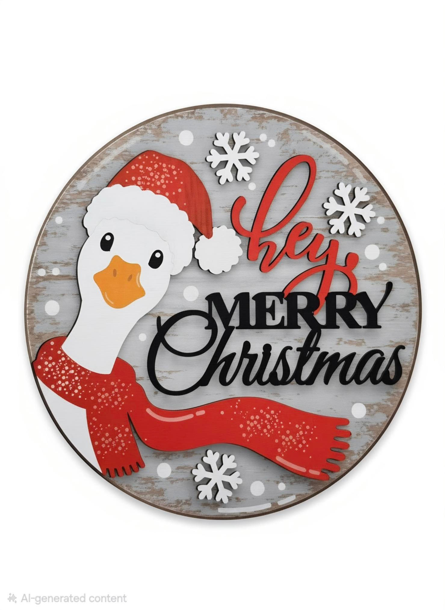 Hey Merry Christmas Goose DIY Sign Kit