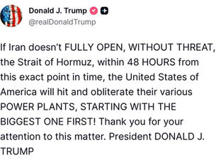 The screenshot of Pesident’s Trump posts have been taken by the author