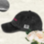 vintage black hat side view