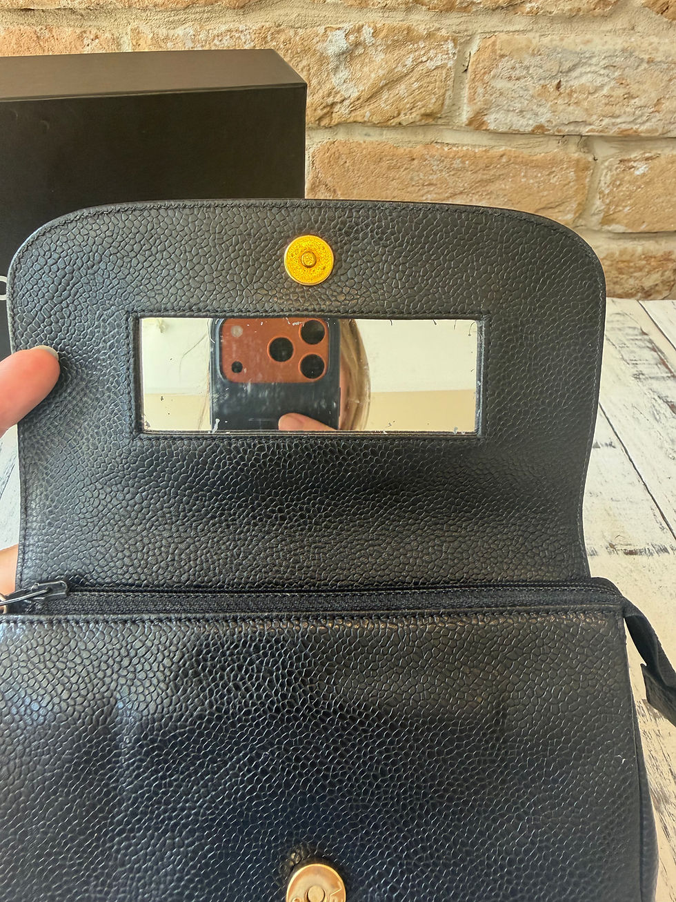 Thumbnail: CHANEL Cosmetics Pouch - Black Caviar