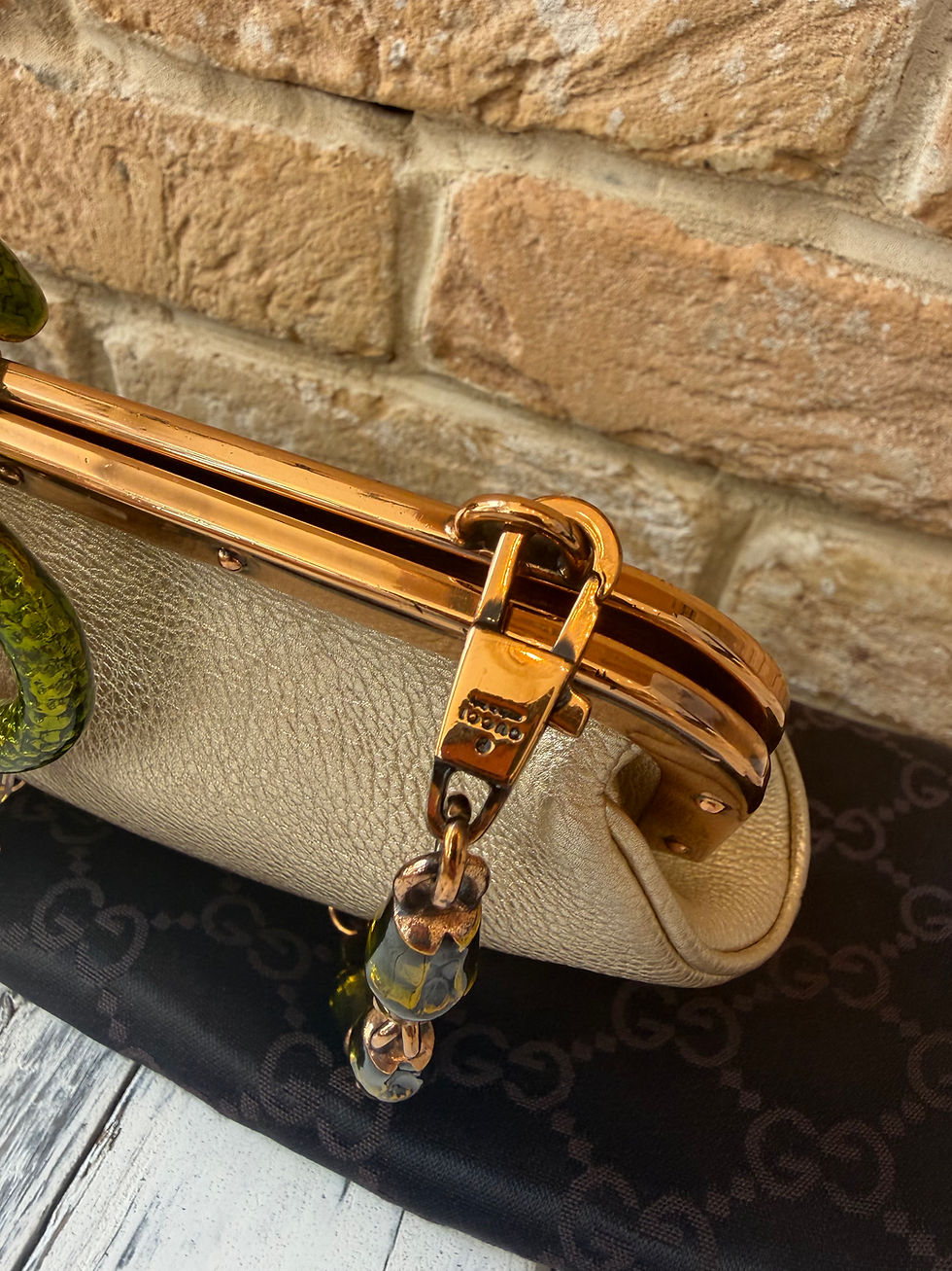 Thumbnail: GUCCI Gold Bag with Serpent detailing