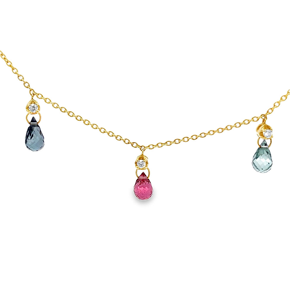 Thumbnail: Floating Diamonds and Tourmalines Necklace 