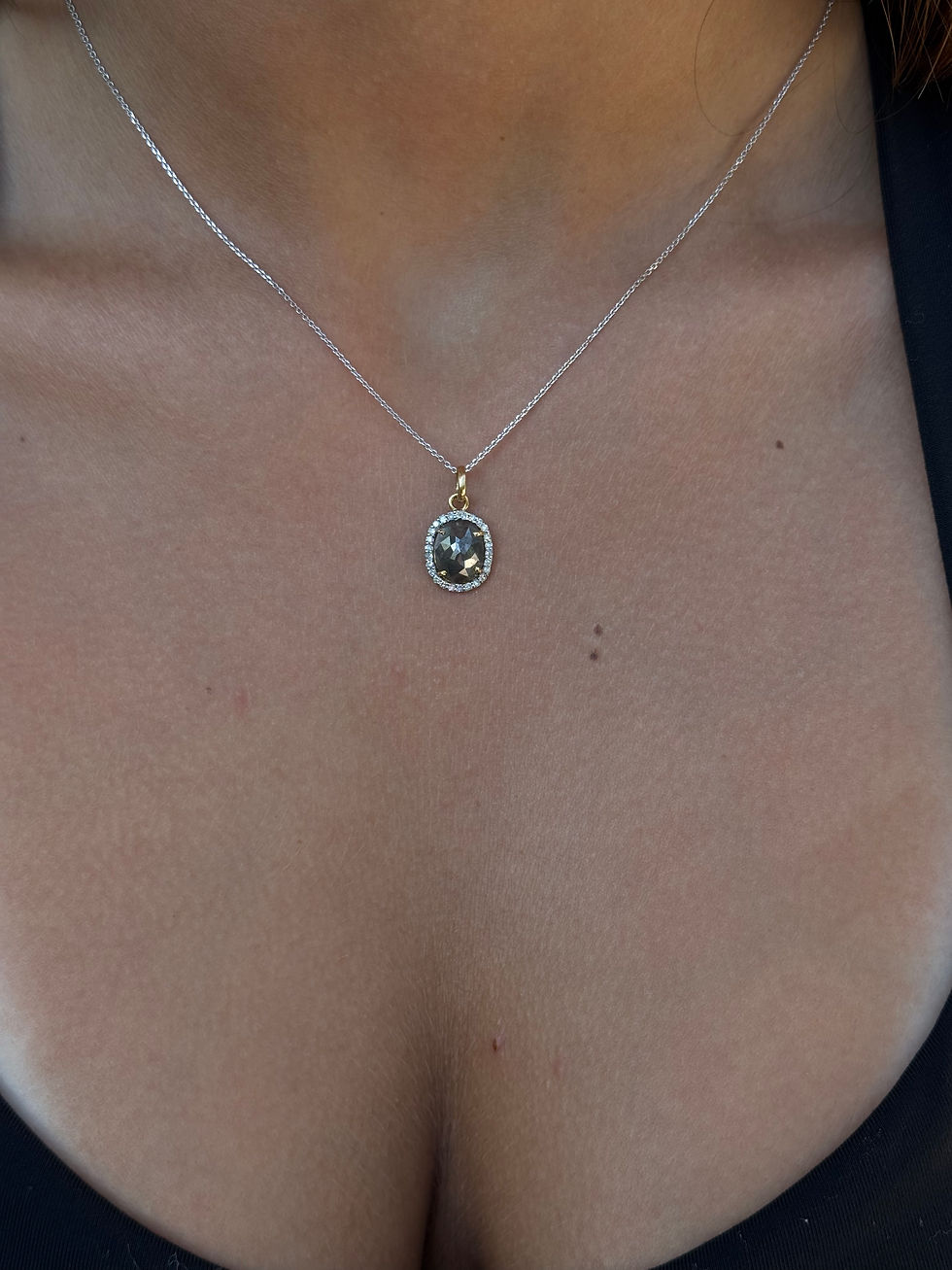 Thumbnail: Rose Cut Diamond Necklace 