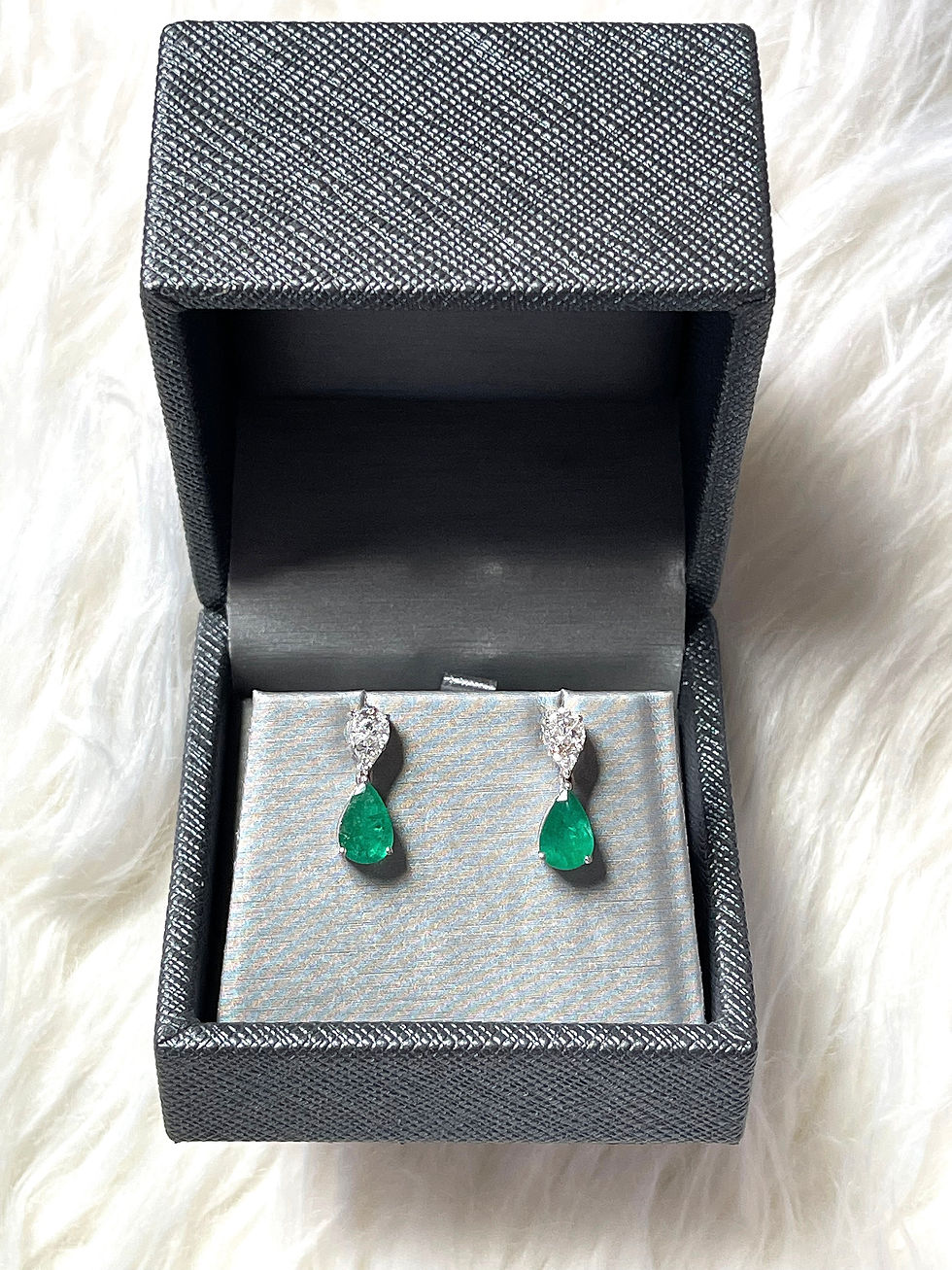 Thumbnail: Emerald and Diamond Earrings