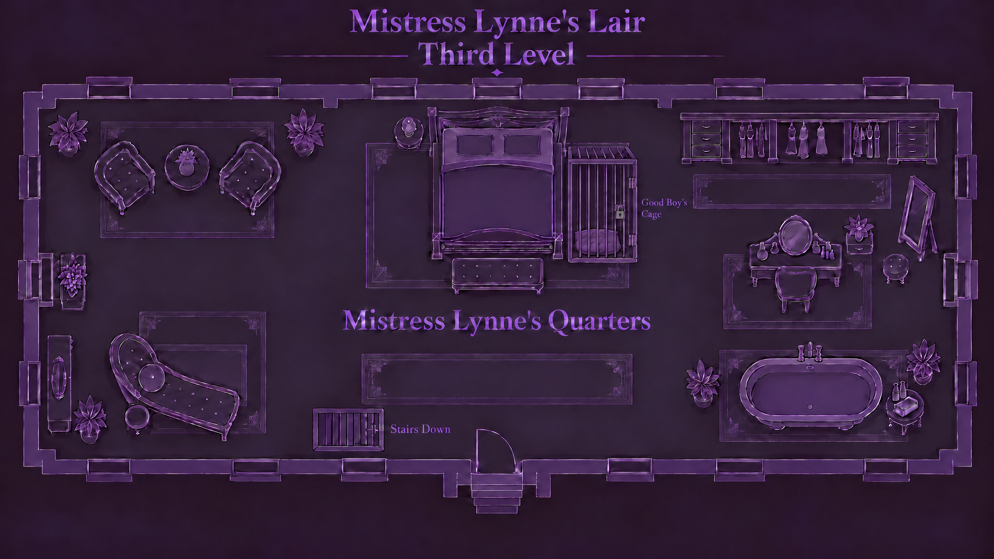 Mistress Lynne's Lair, Third Level map