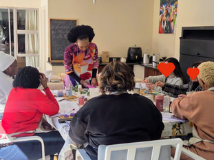 Students in candle making class