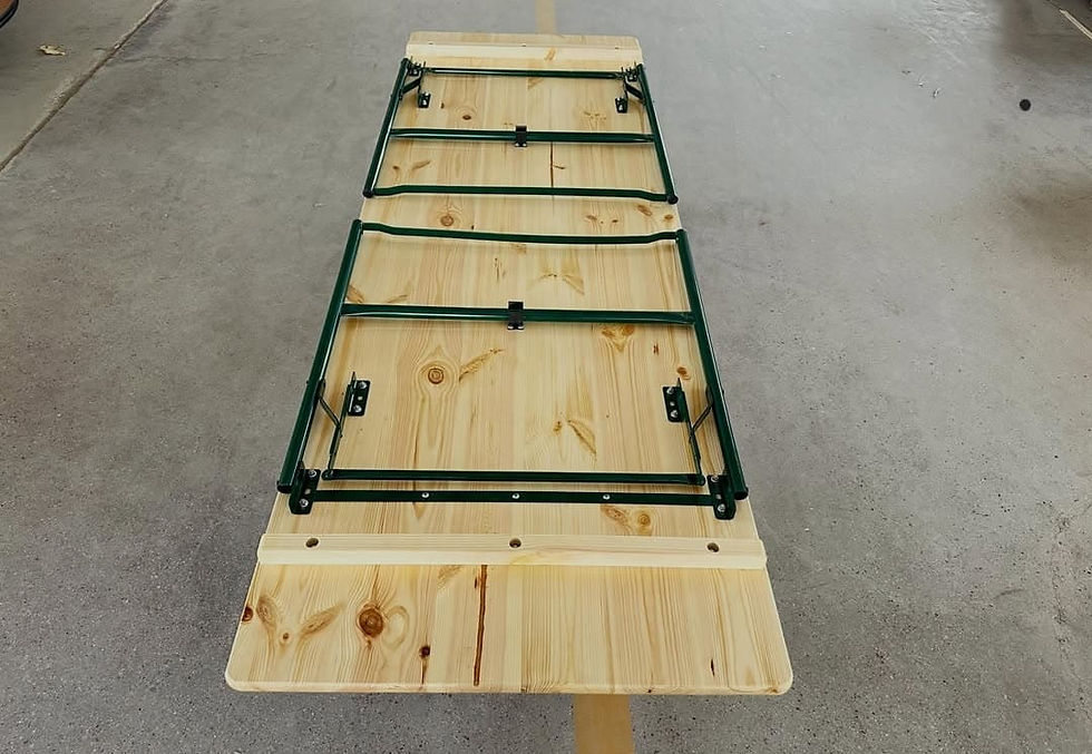 Thumbnail: Folding Wooden Picnic Table with Benches 
