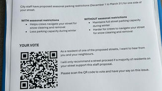 Resident engagement on seasonal parking changes