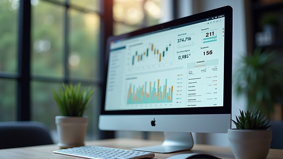 Eye-level view of a computer screen showing pricing analytics dashboard