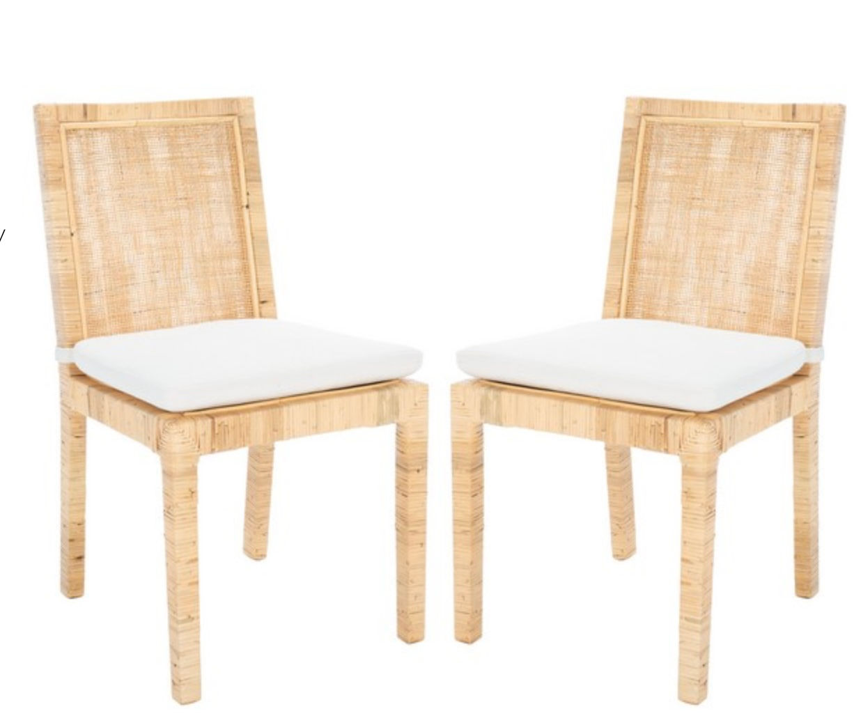 Tojo Cane Dining Chair W/ Cushion SET2