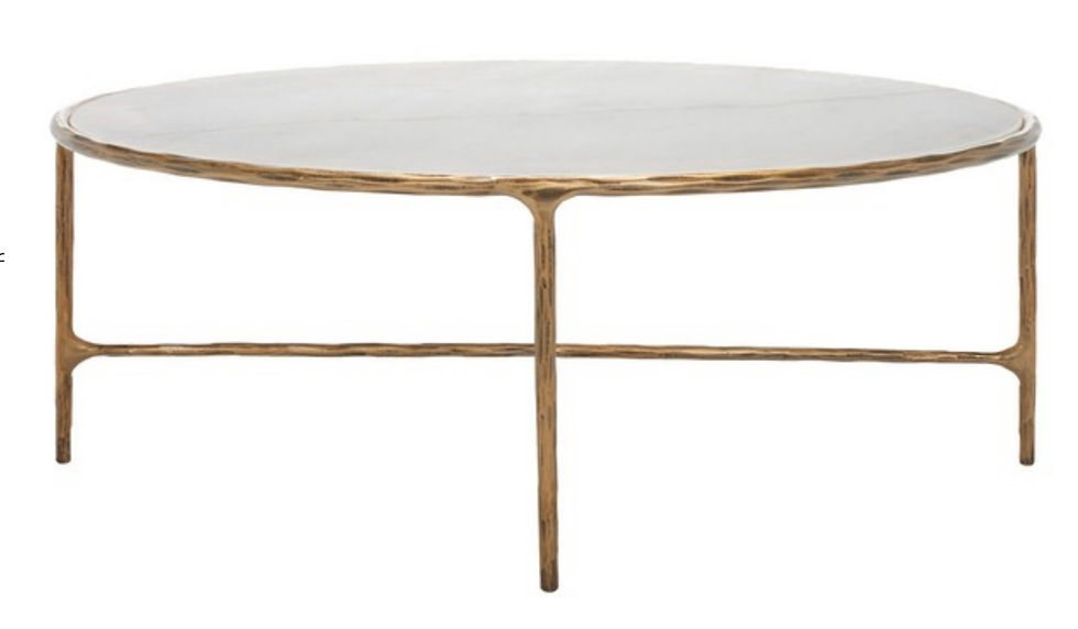 Jessa Oval Metal Coffee Table