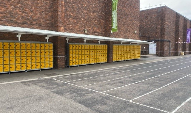 Weatherproof outdoor school lockers