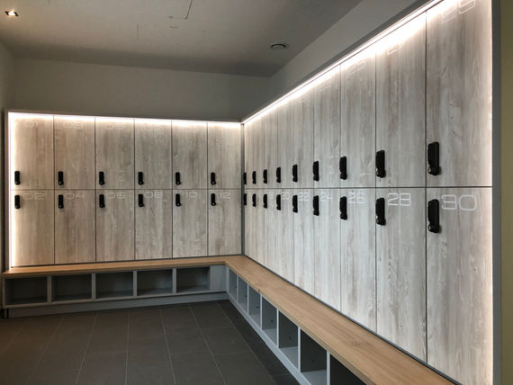 Wood education lockers