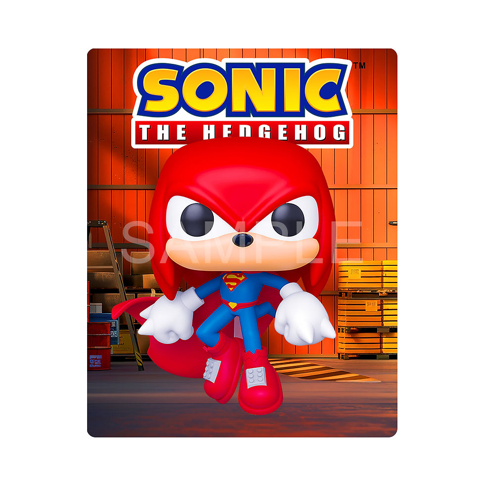 Sonic The Hedgehog Knuckles As Superman - Geek Art Magnets