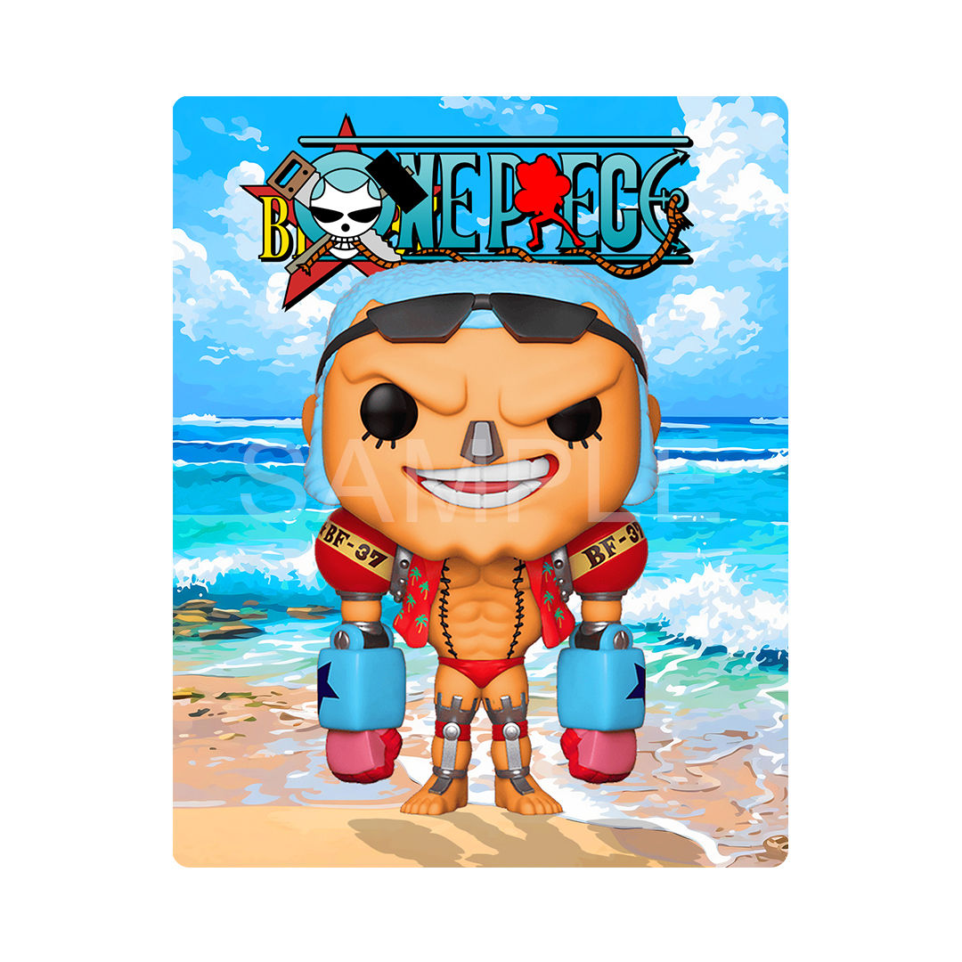 One Piece Franky At The Beach - Geek Art Magnets