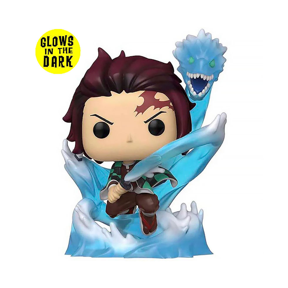 Funko POP! Animation Demon Slayer Tanjiro Kamado With Dragon (GITD) #873 Vinyl Figure