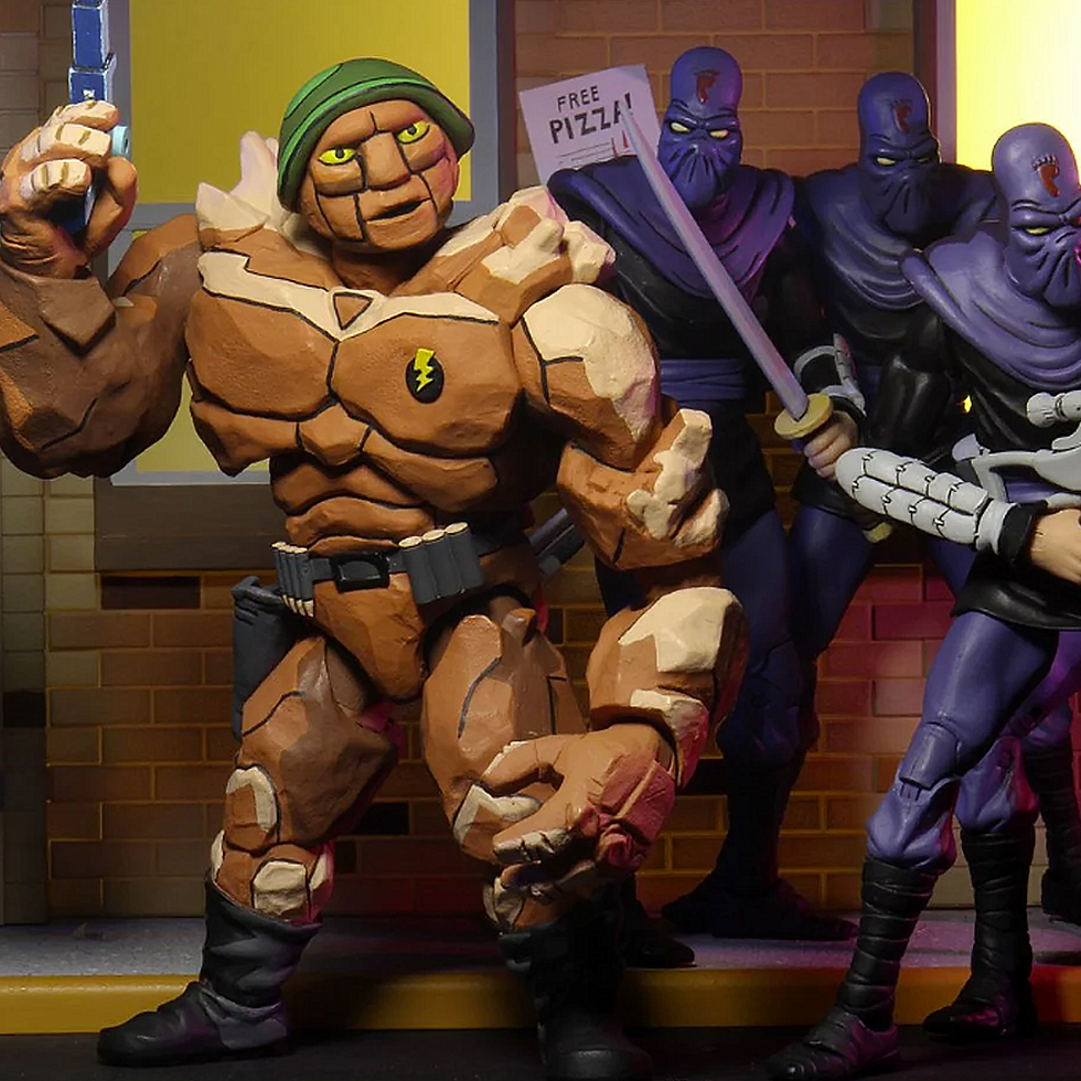 Thumbnail: TMNT Cartoon Series 4 - Traag And Granitor (2-Pack) 7 Action Figures - Neca