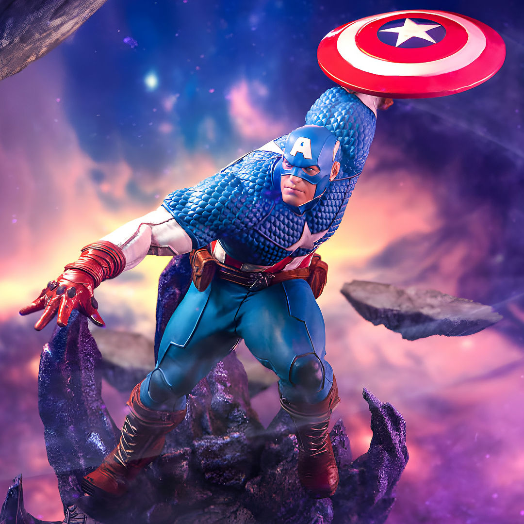 Marvel Captain America Infinity Gauntlet (DLX) 1/10 Scale Statue - Iron Studios