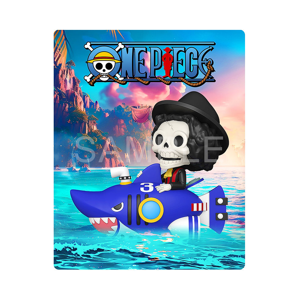 One Piece Brook With Shark Submerge - Geek Art Magnets