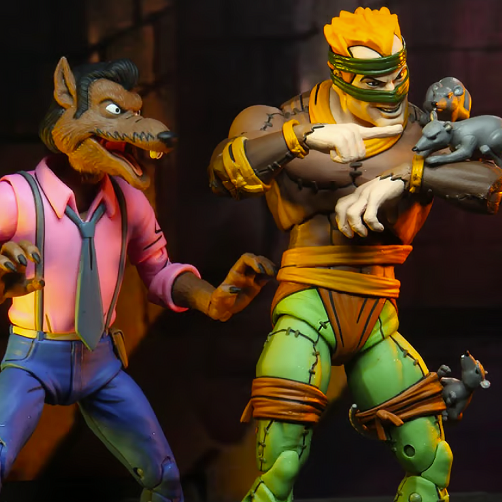 TMNT - Cartoon Series - Rat King VS Vernon (2-Pack) Action Figures - Neca