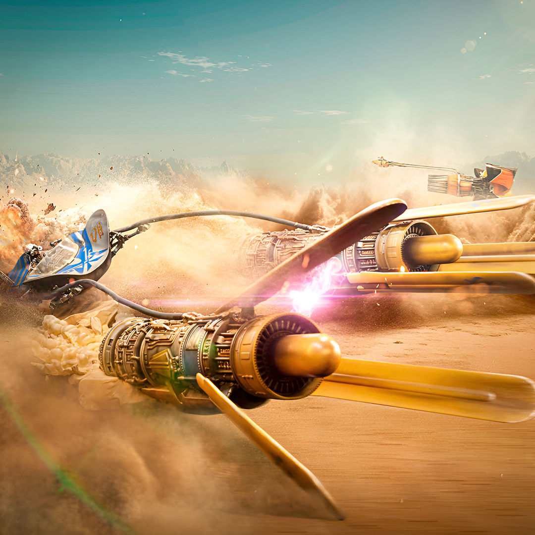 Star Wars Anakin's Pod Racer 1/20 Demi Art Scale Statue - Iron Studios