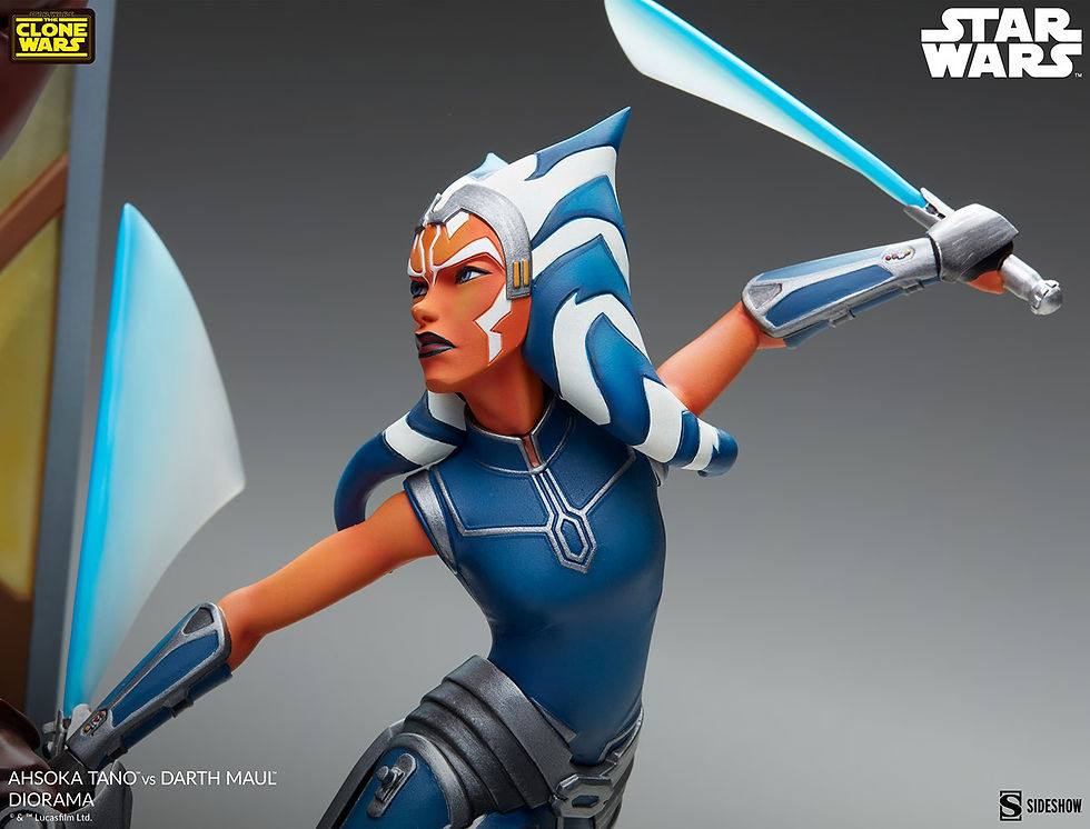 Thumbnail: Star Wars The Clone Wars - Ahsoka Tano VS Darth Maul Diorama Statue - Sideshow