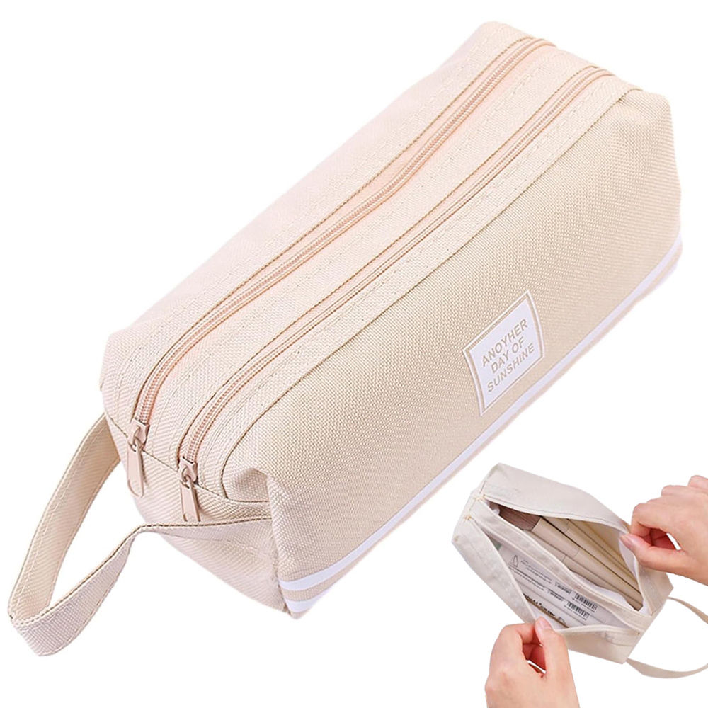 大容量雙層牛津布鉛筆袋 (筆盒筆袋 筆盒 多功能筆袋)