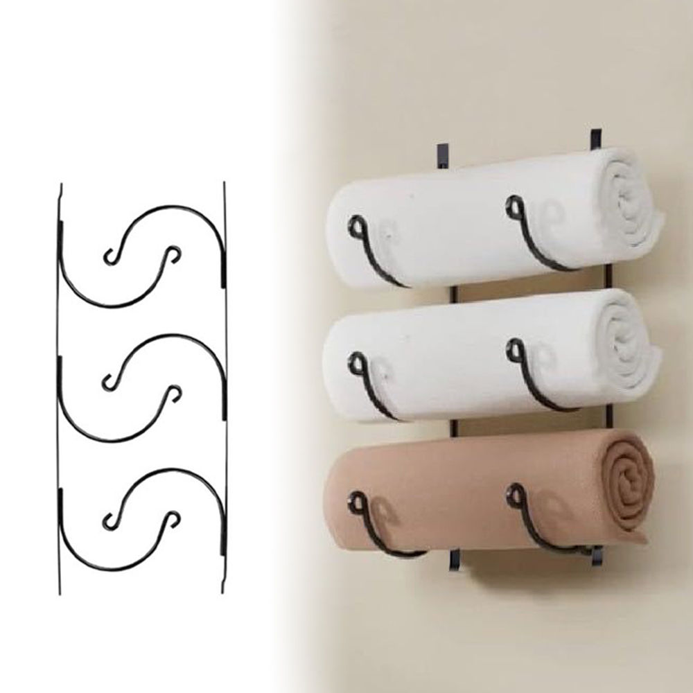 壁掛浴室毛巾收納架 (毛巾架 廁所置物架 紅酒架 浴巾架)