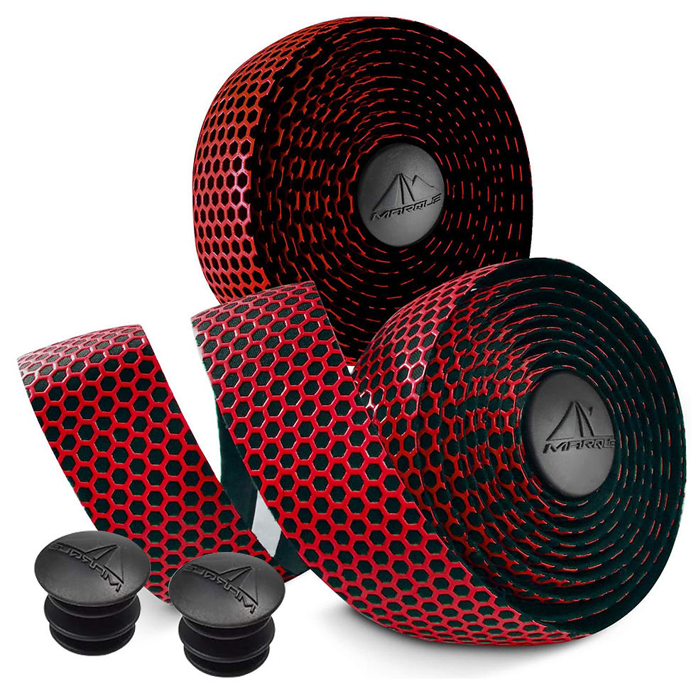 蜂巢矽膠自行車手把帶 (蜂巢紅-兩入組) 公路車 單車 腳踏車