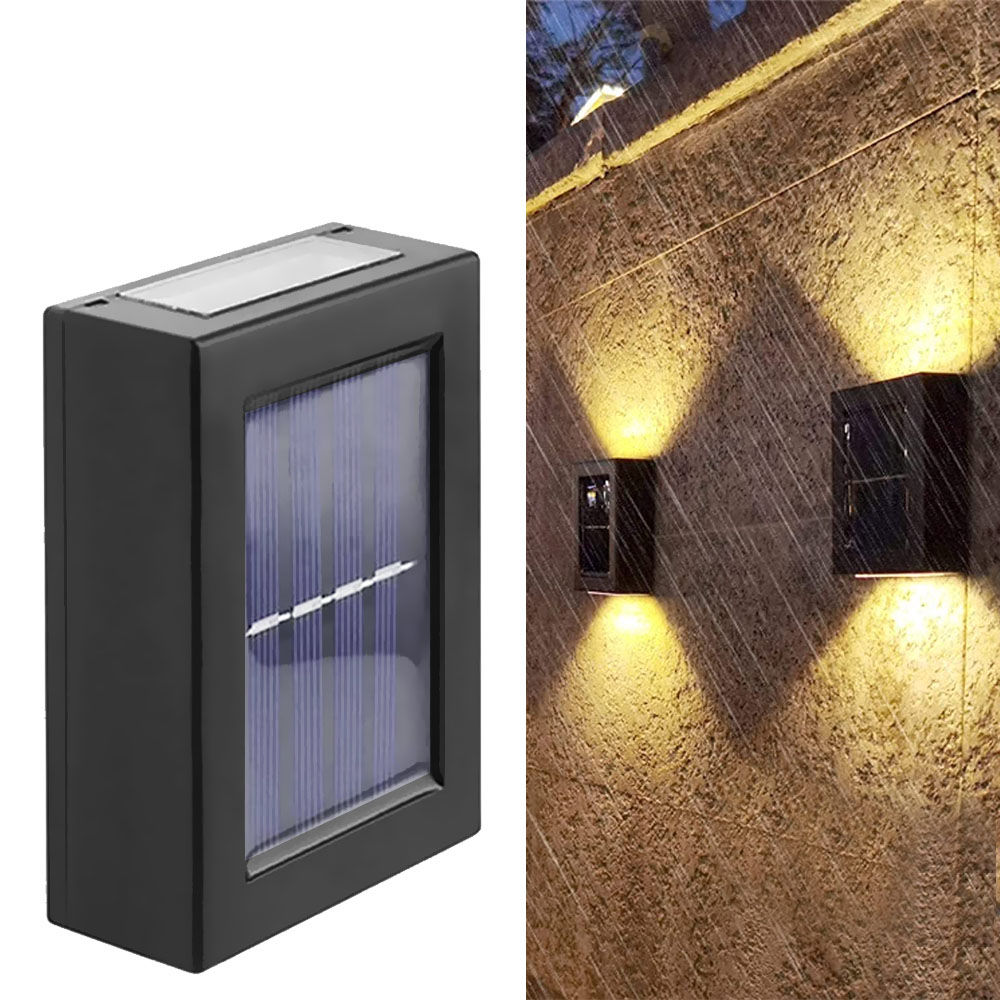 太陽能防水LED牆壁燈 (暖光) 感應燈 庭院燈 戶外燈