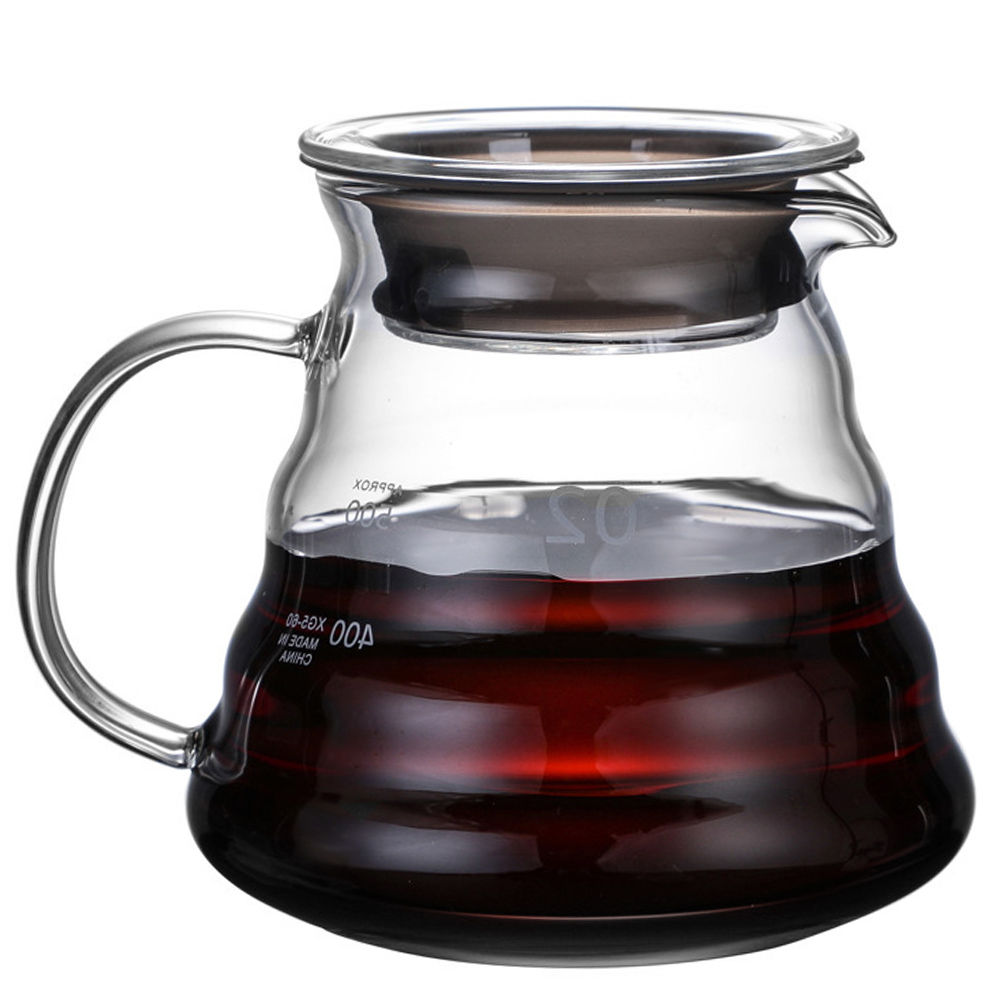 加厚玻璃美式咖啡壺 (600mL-附壺蓋) 泡茶壺 玻璃壺