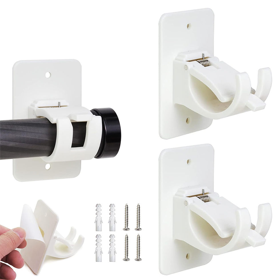 重型專用窗簾桿固定夾 2入-免打孔 (掛勾 掛架 窗簾掛桿)