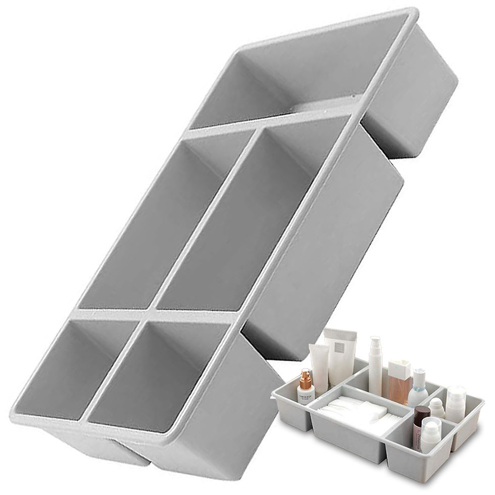 五格化妝品收納盒 (文具收納盒 化妝盒 桌面收納盒 筆筒 彩妝盒)