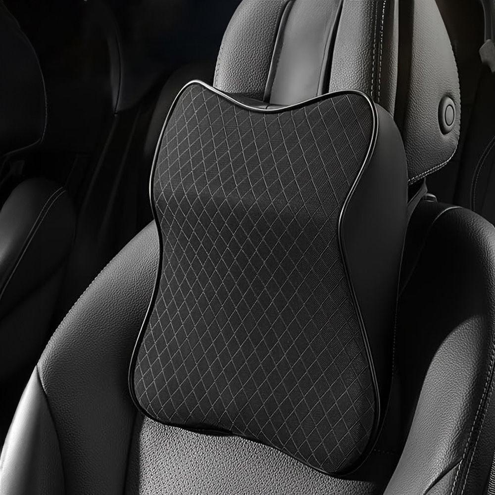 不悶熱慢回彈記憶棉車用頸枕 1入組 (汽車用枕頭 車用靠枕 車用頭枕)