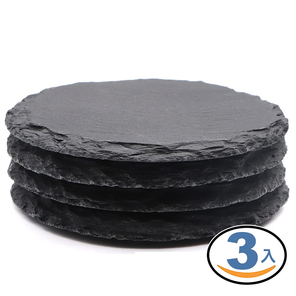 日式板岩杯墊 3入組 (吸水杯墊 防燙墊 隔熱墊)