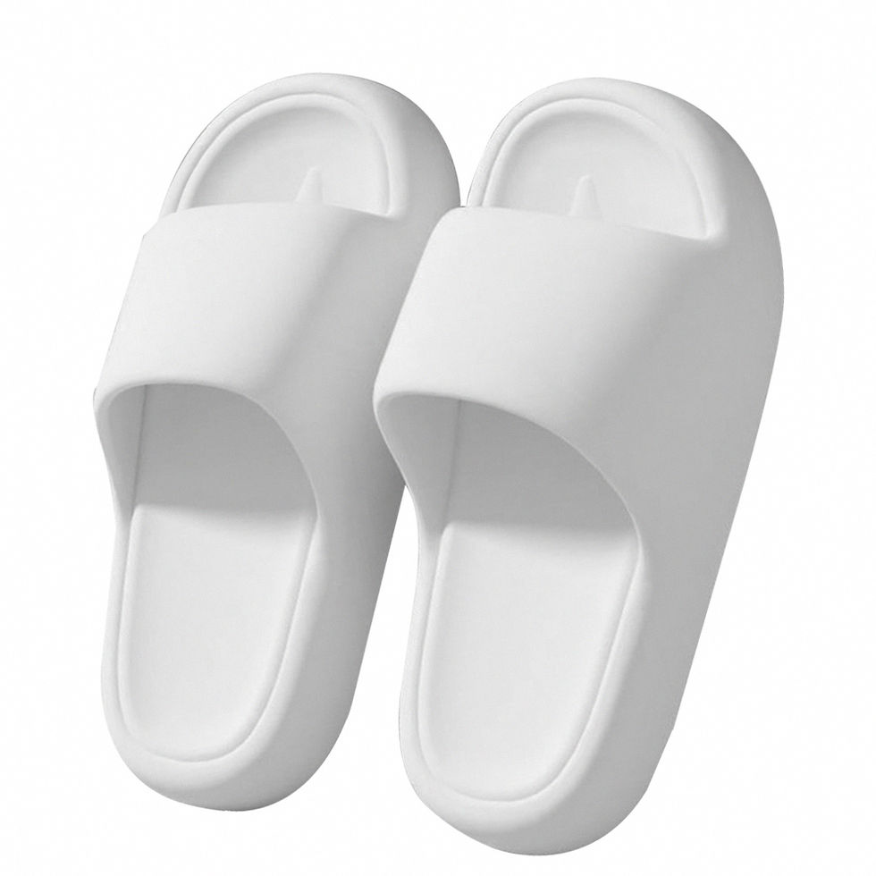 EVA踩屎感加厚氣墊拖鞋-牛奶白 38/39 (厚底拖鞋 休閒拖鞋)