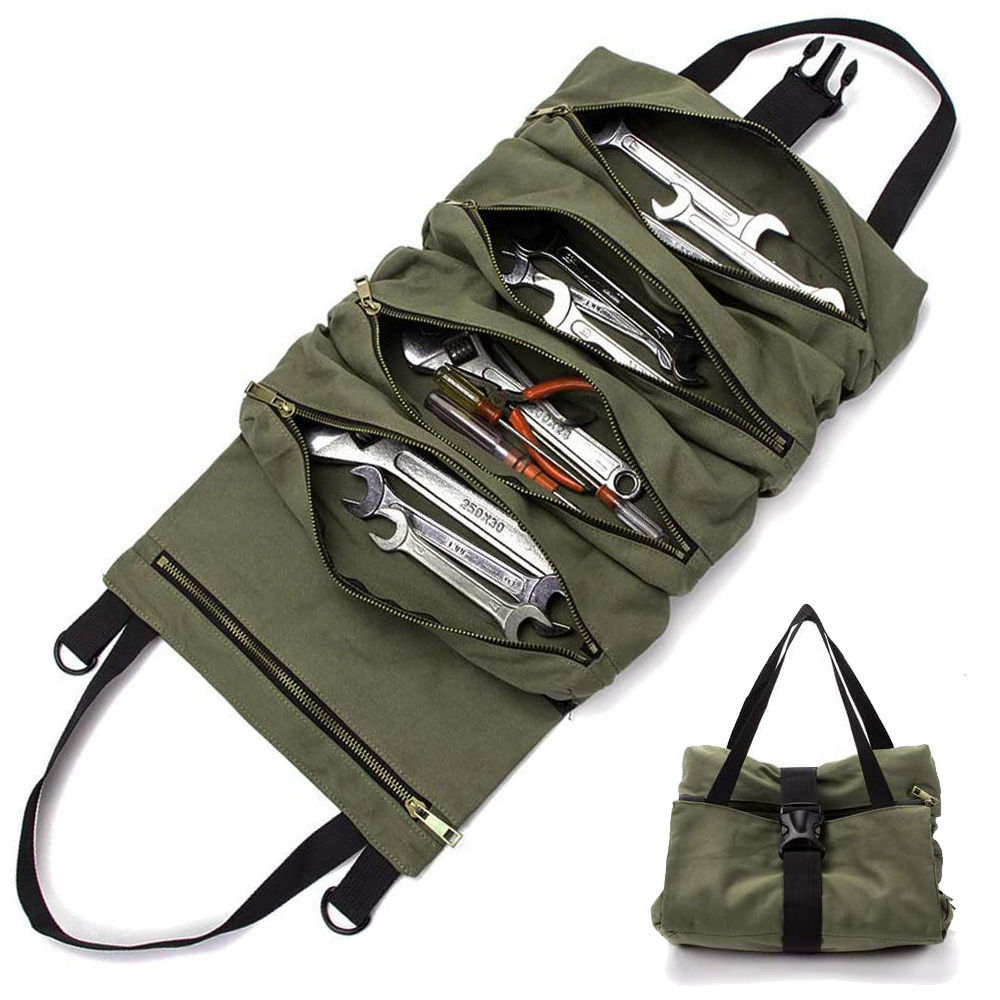 牛津布捲筒工具包 (拉鍊式) 露營工具收納包 工具袋