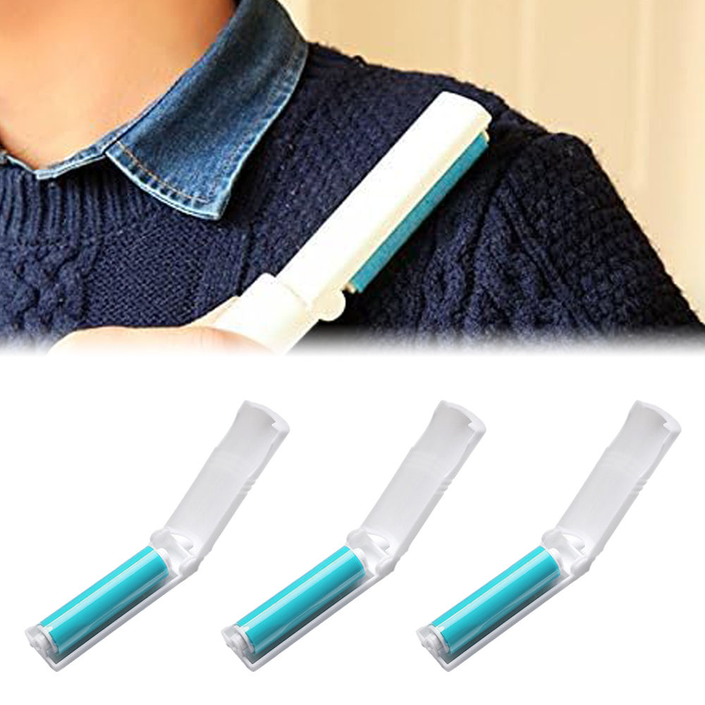 旅行折疊可水洗滾筒黏毛器 3入組 (除塵筒 滾筒除毛器 滾毛器 黏塵紙)