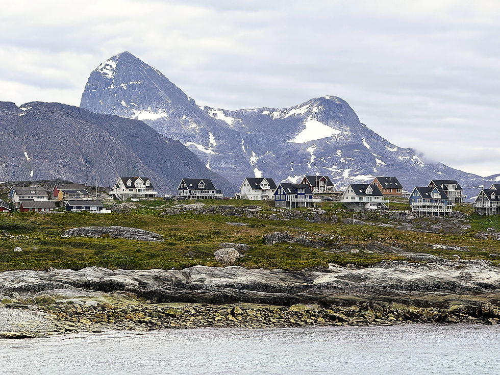 View of Qinngorput in Nuuk and Ukkusissat Mountain (Store Malene), 759m