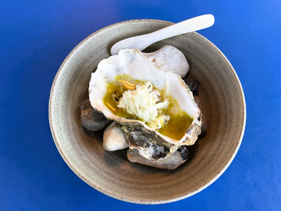 Mussel from Rømø served at a Michellin-star restaurant in Aarhus