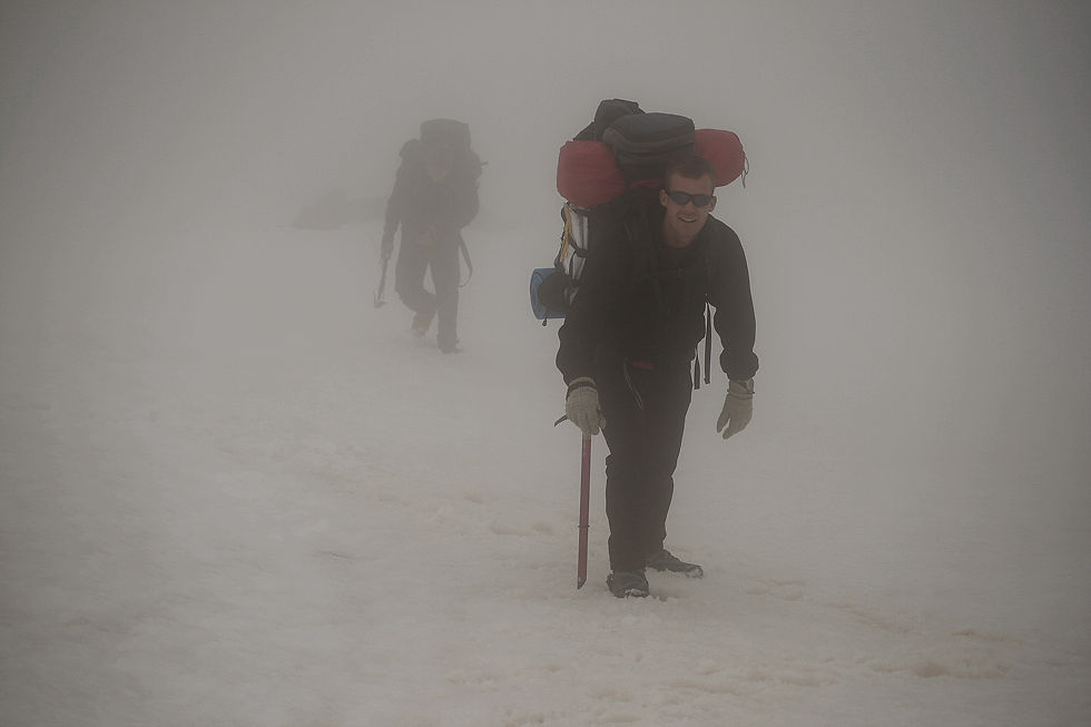 Sudden snow blizzard