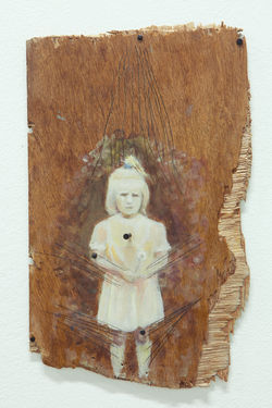 little girl with flower