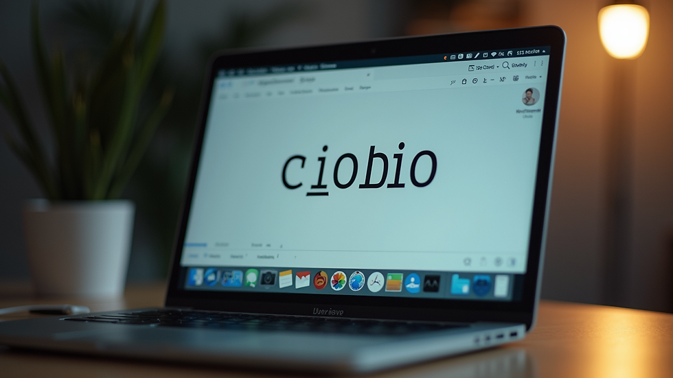 Vista frontal de um notebook com código de IA na tela