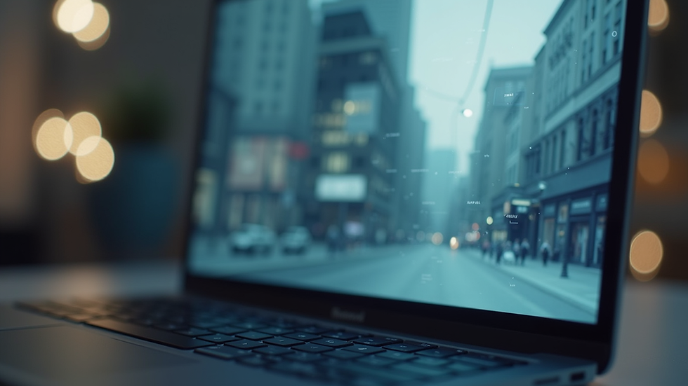 Close-up view of a laptop screen showing a simple app interface