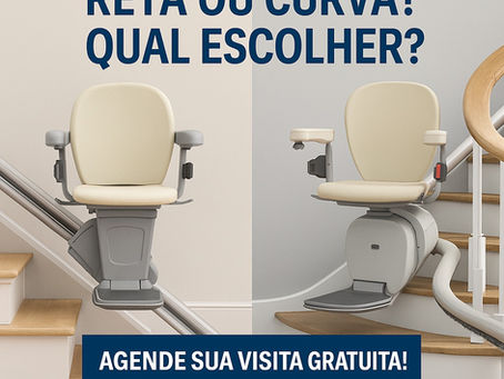 Cadeiras elevador para escadas retas e curvas: quando cada modelo é indicado?