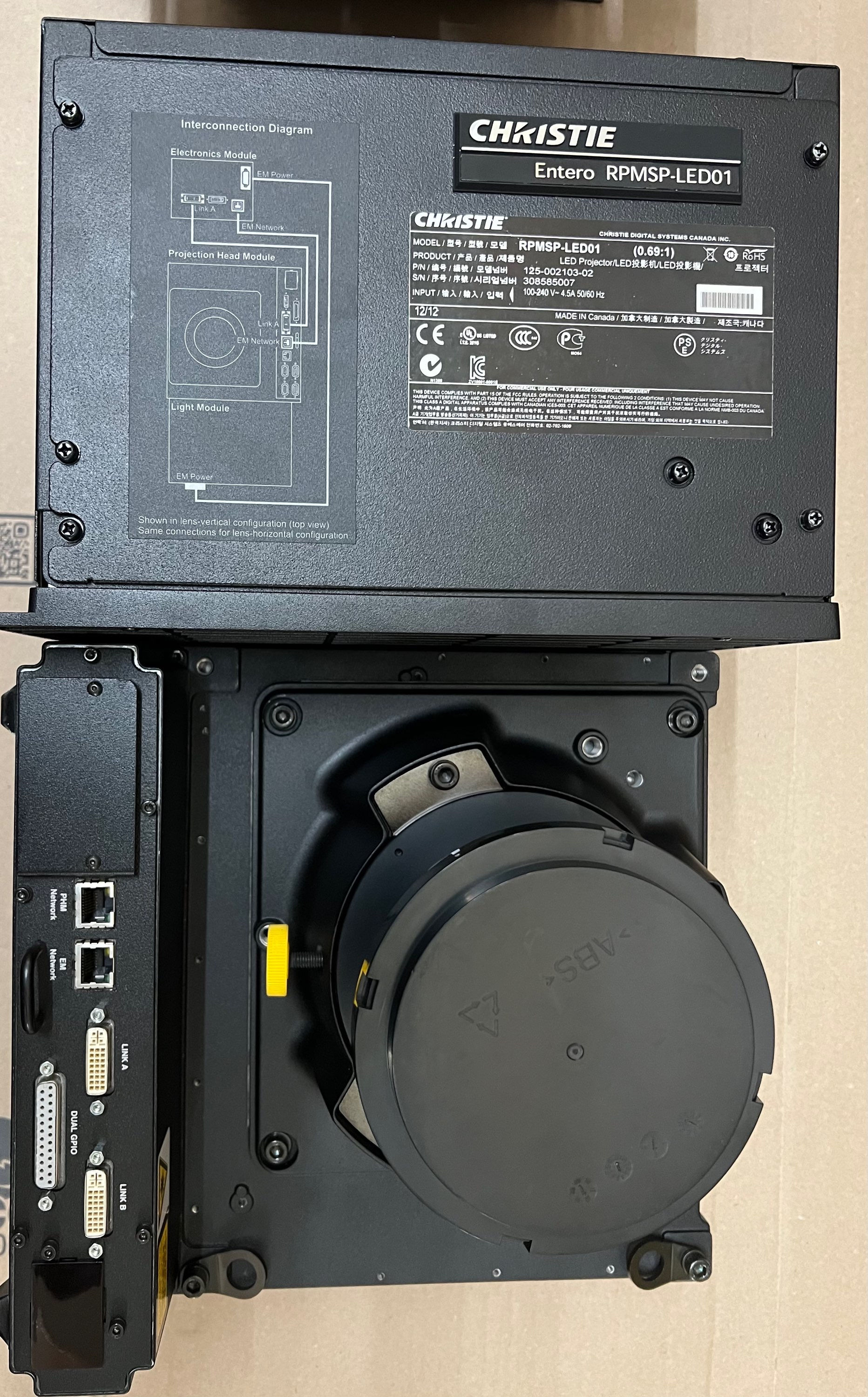 Christie RPMSP-LED01 Entero LED DLP Wall Cube Projector