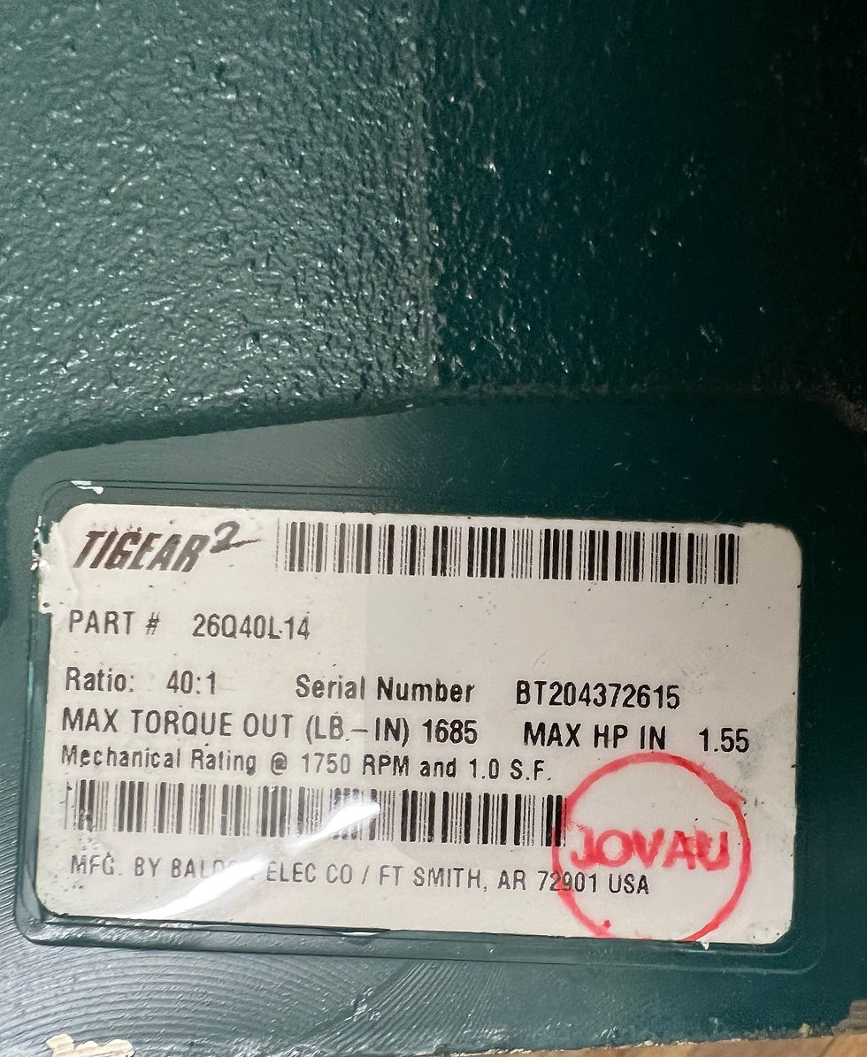 Миниатюра: TIGEAR2  26Q40L14 Ratio 40:1 Max HP IN 1.55 MAX Torque Out (LB-IN) 1685