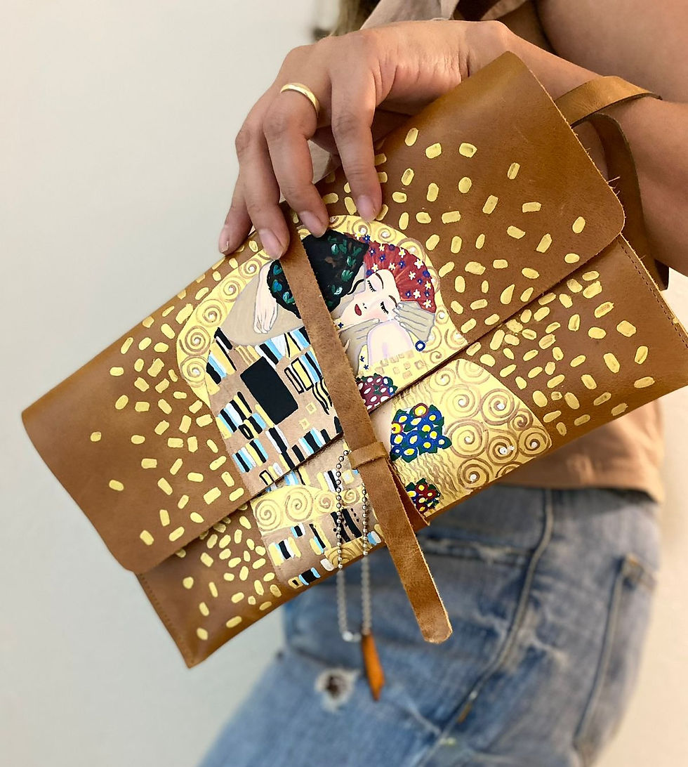 Miniatura: Clutch de mano con El Beso de Gustav Klimt