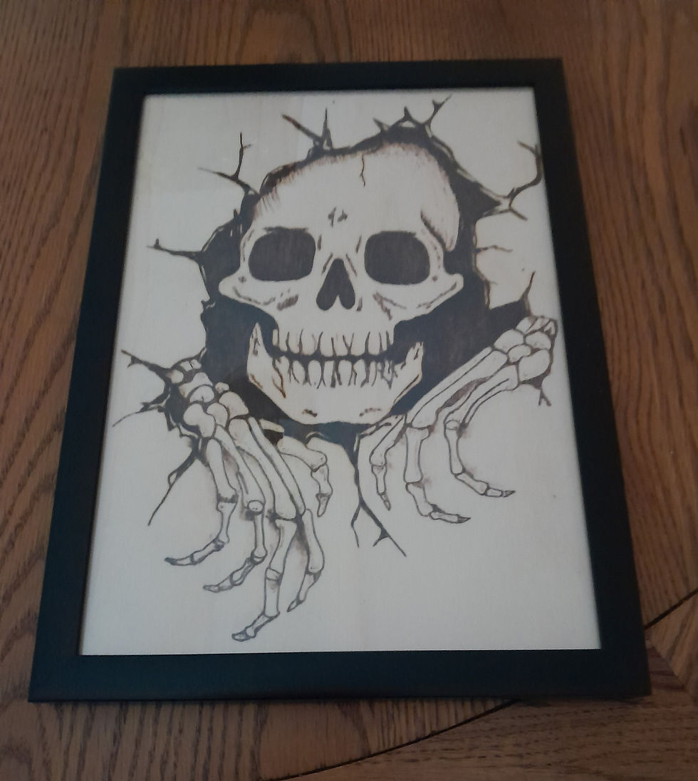 Skull and Hands Picture