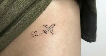 MINI TATTOO of airplane